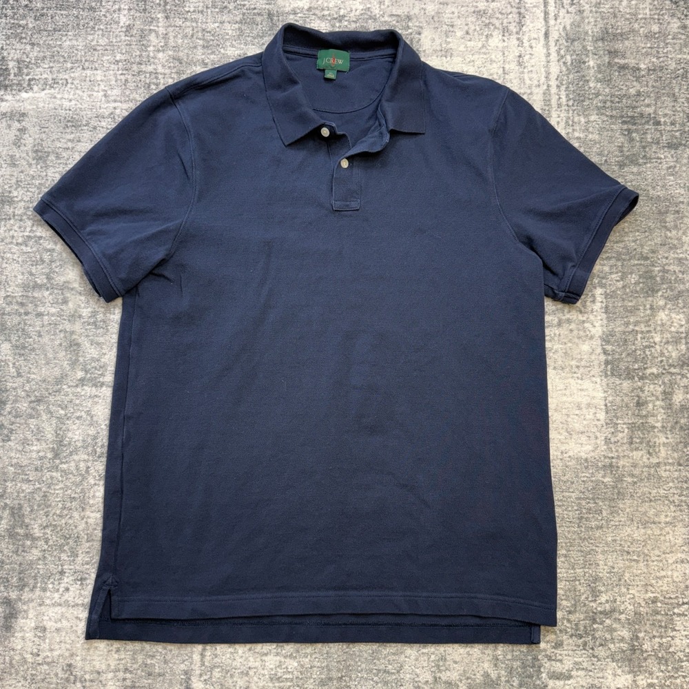 J Crew Shirt Mens XL Classic Pique Polo Navy Blue Heritage Oarsman Preppy Ivy
